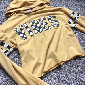 Vibes cropped hoodie